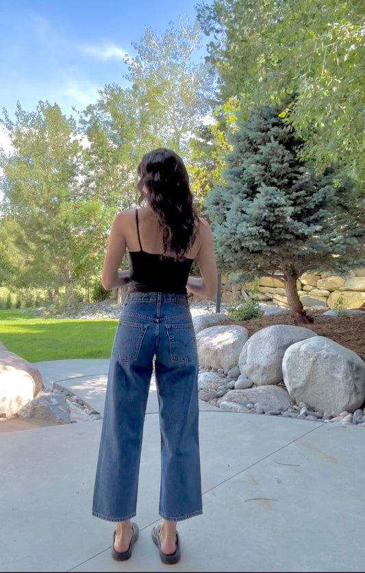 Y2K Levi’s SILVER TAB 735 Carpenter Wide Leg Crop Women Jeans (27x25.5 / Modern 25)