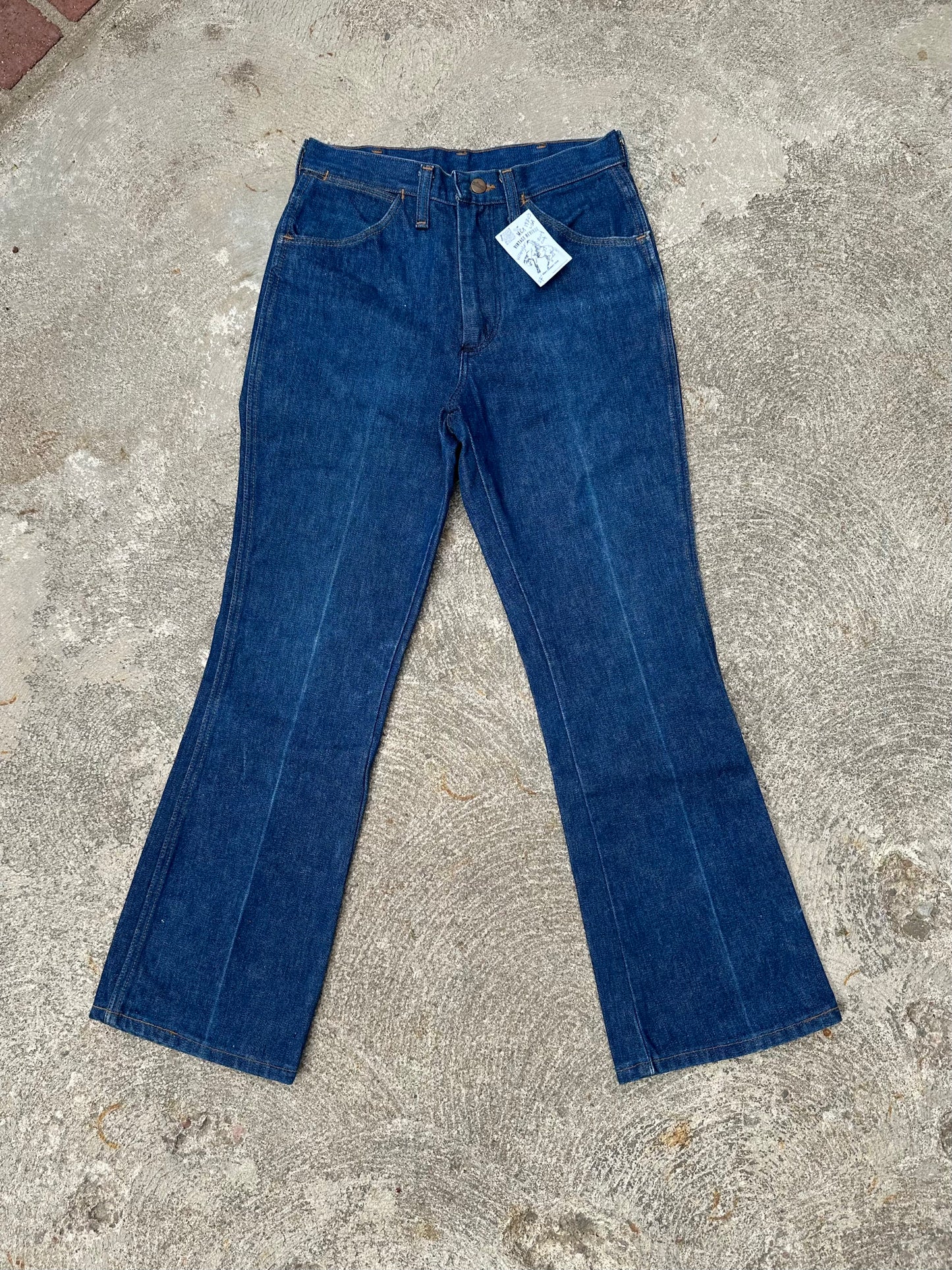 70’s Wrangler Indigo No Fault Denim Boot Flare Jeans (Men’s 28x28/Women’s 26)