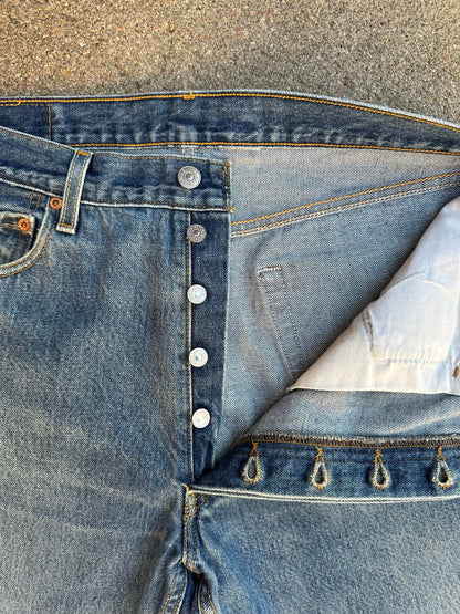 Y2K Levi’s 501xx STF Denim Good Fades Jeans (Men’s 34x31 / Women’s 32)