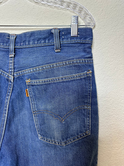 60’s/70’s Levi’s 646 Orange Tab Bell Flare #8 Button USA Jeans (Unisex 32x32 / Modern 8/10)