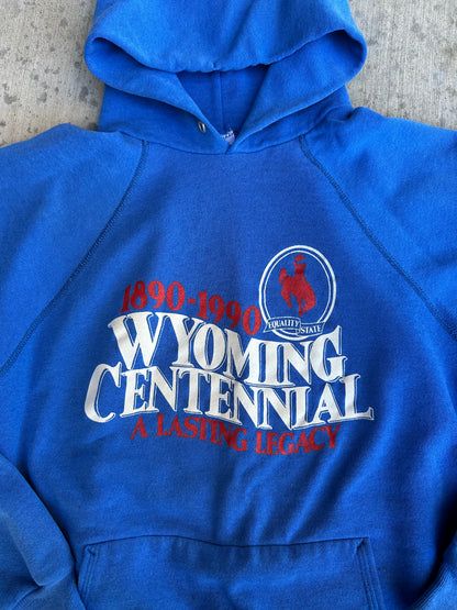 Rare 80’s Wyoming Centennial Raglan Hoodie (Unisex M)