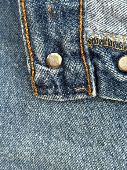90’s Custom Beaded Waist Levi’s 501 Raw Crop / Capri Jeans (Modern 29/30)