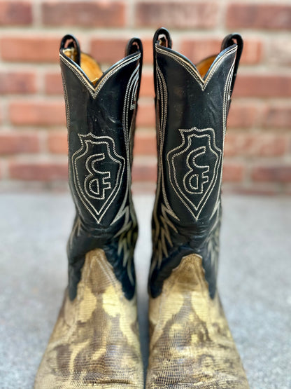 80’s Custom CFD Embroidered Tony Lama Exotic Cowboy Boots (Men’s 8.5/Women’s 10)