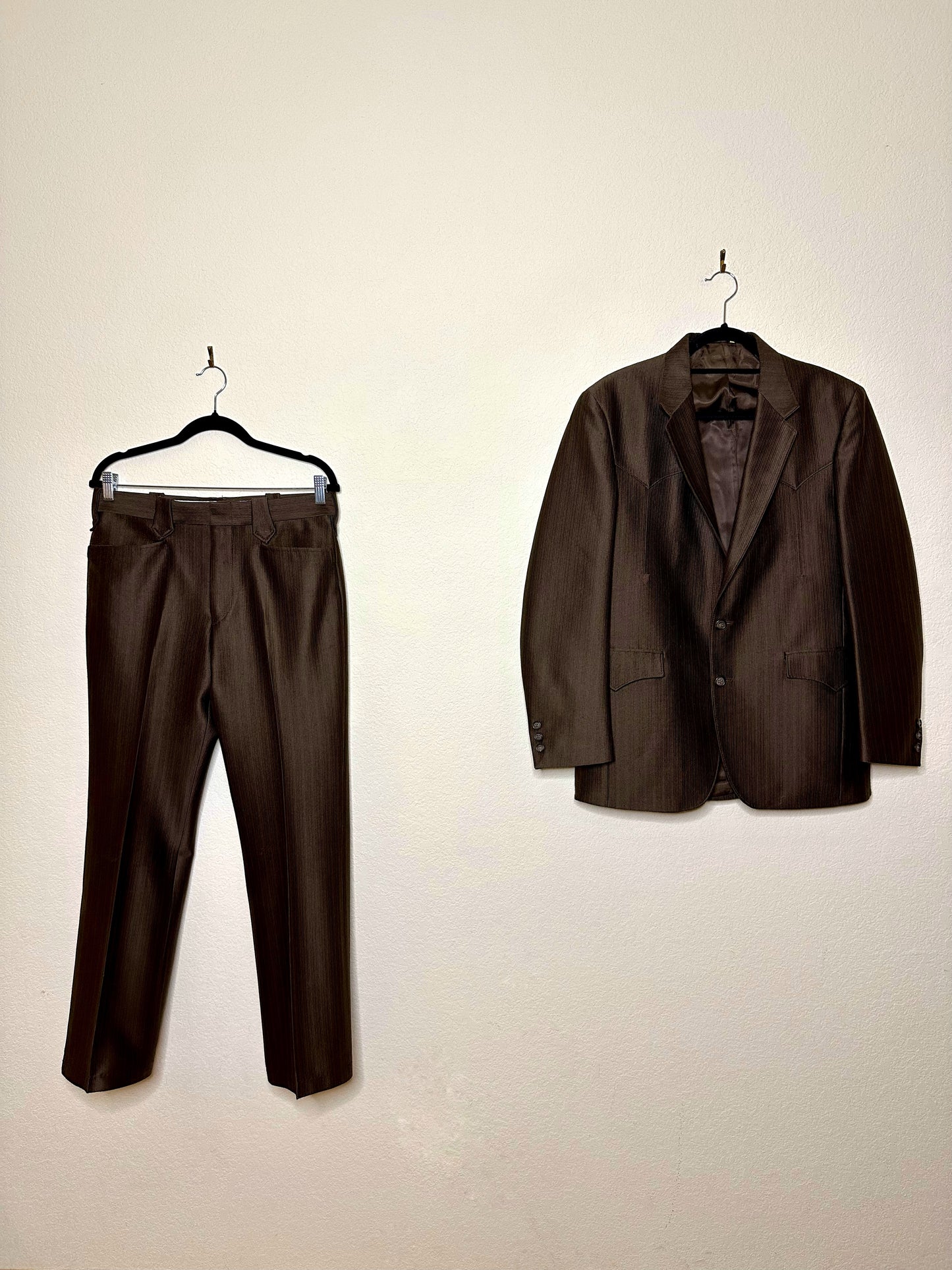 70’s HBarC Ranchwear Men’s Western Sharkskin 2-Piece Suit