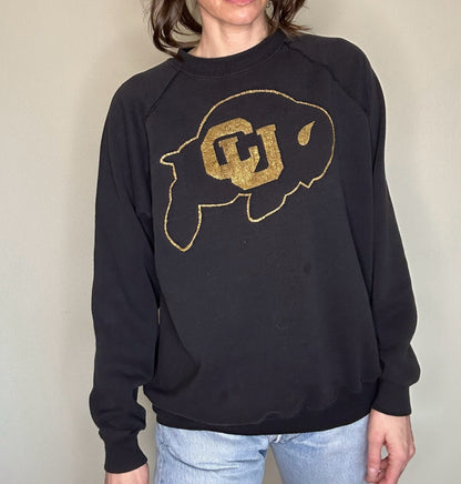 80’s Raglan University of Colorado CU Buffs Sweatshirt (Unisex L)