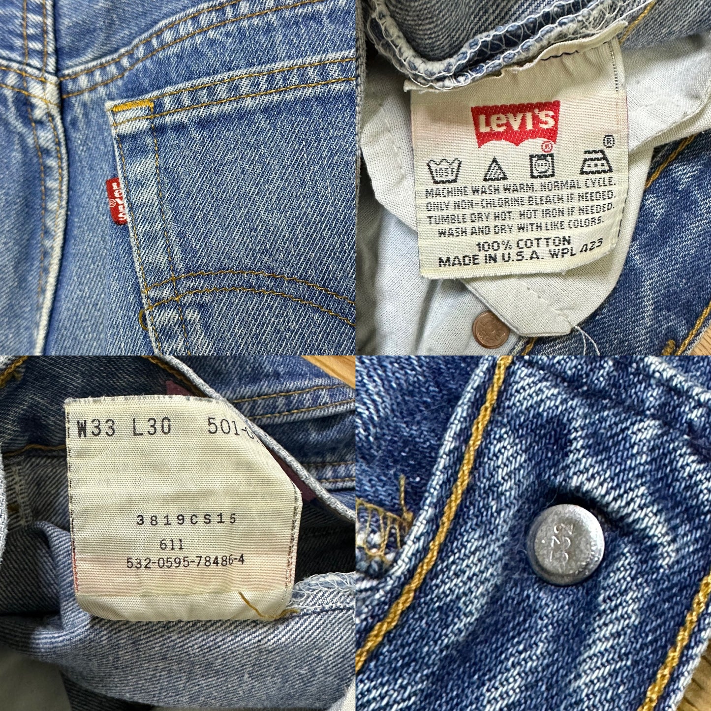 MCA Vintage Revival: 90’s 501 Jeans w/ Custom Velvet USA Hem (32x30 / Women’s Modern 30)