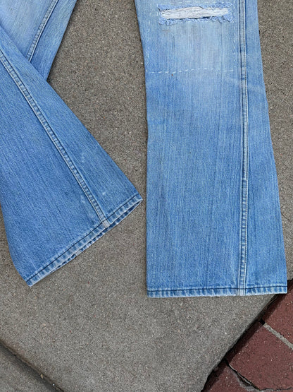 70’s Dickies Bootcut Patched Denim Twisted Seam Talon Jeans (Men’s 31x29/ Women’s 30)