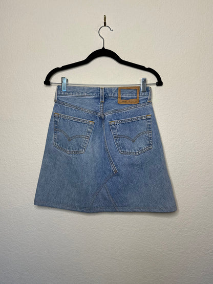 90’s Levi’s 501 Redone Sequin Denim Mini Skirt (Modern XS/S) Handmade