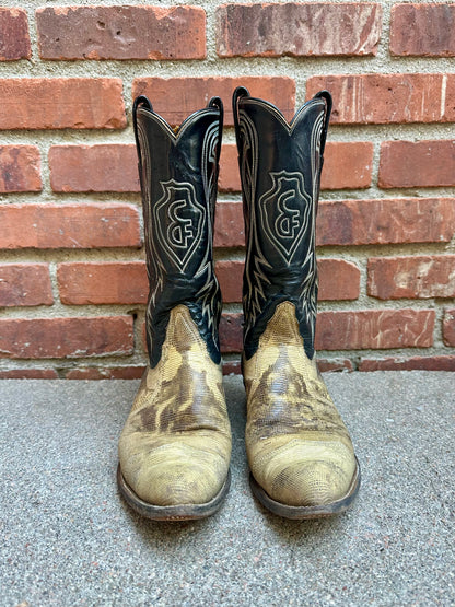 80’s Custom CFD Embroidered Tony Lama Exotic Cowboy Boots (Men’s 8.5/Women’s 10)