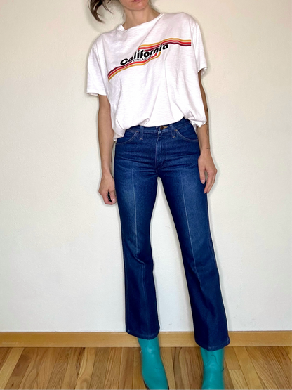 70’s Wrangler Indigo Crop Boot Flare Jeans (2/4)