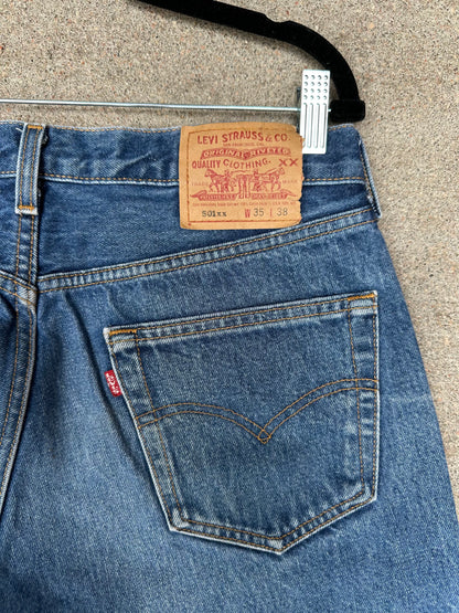 90’s Levi’s 501xx Distressed Jeans (Men’s 34x34 / Women’s 32)
