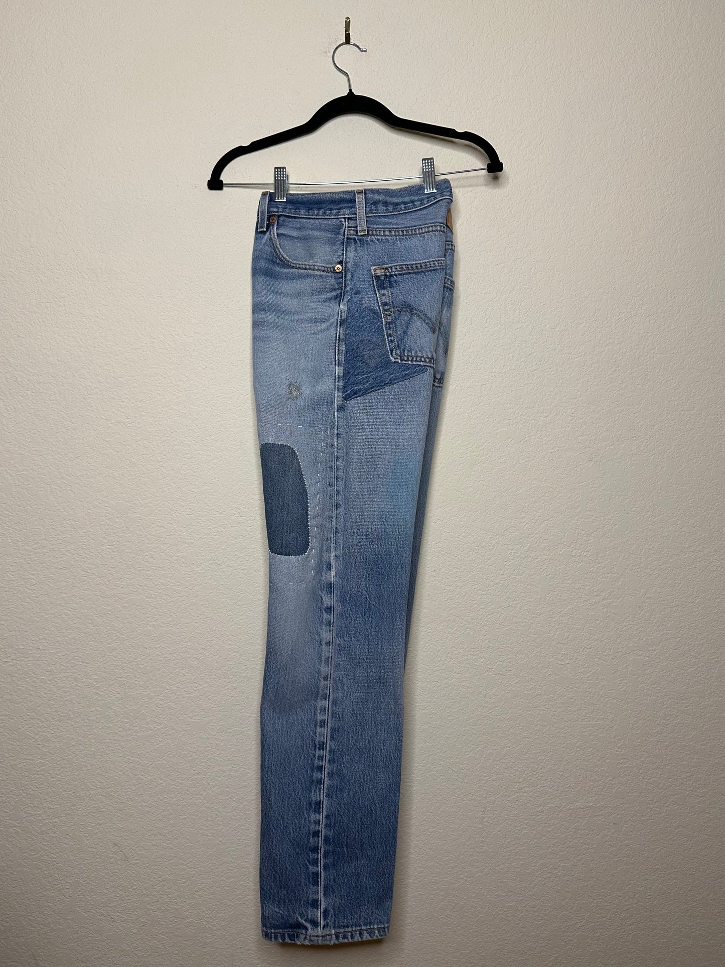 MCA Vintage Revival: Custom 90’s Levi’s 501XX Boro Patchwork Jeans (Modern 4/6)