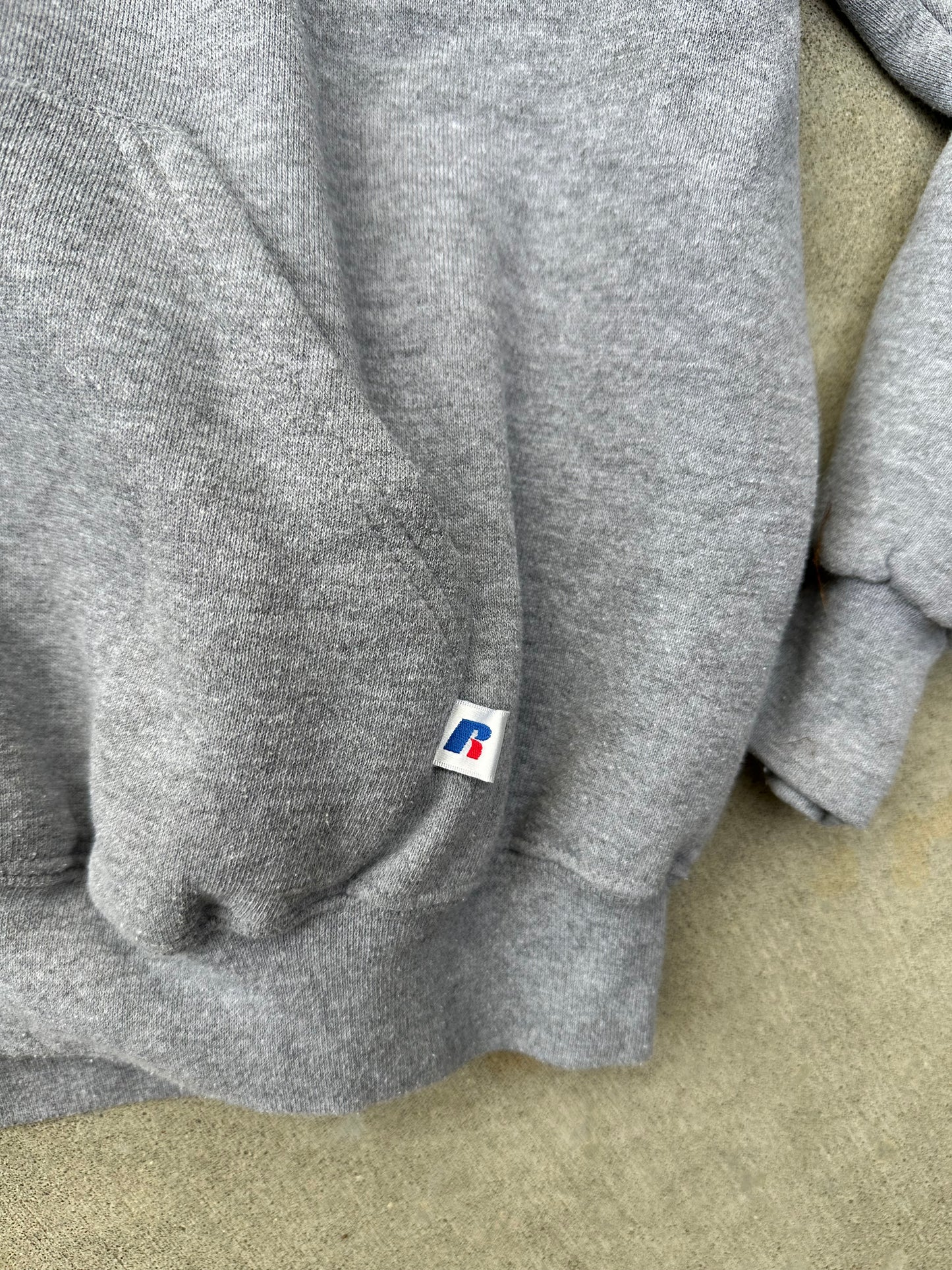 00’s Russell Wyoming Pokes Patched Lettering Hoodie (Unisex L/XL)