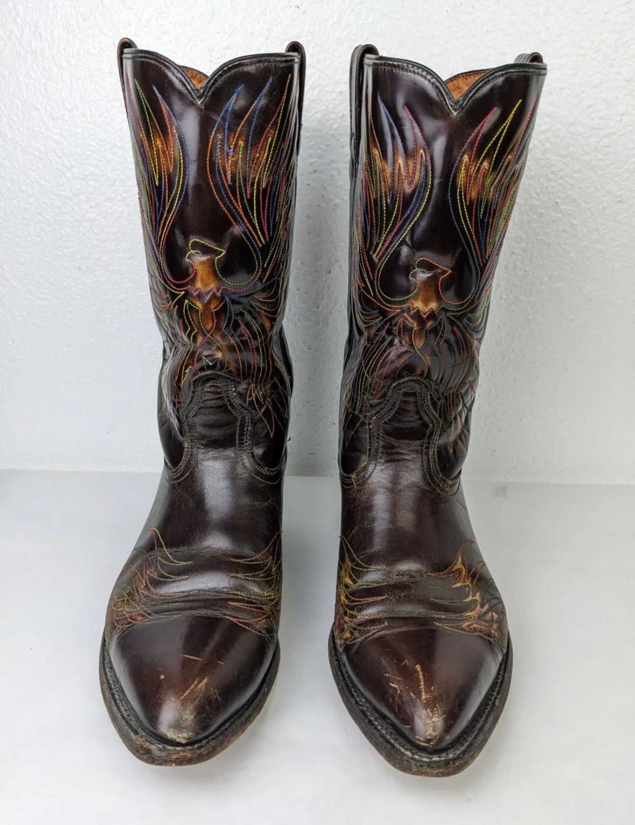 70’s ACME Thunderbird Rising Phoenix Stovepipe Cowboy Boots (Men’s 10.5)