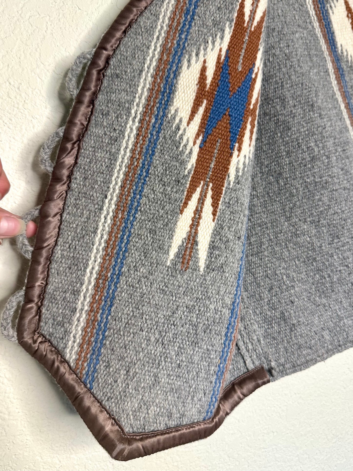 1980’s Ortega’s Chimayo Hand Woven Wool Blanket Vest (Women’s M)