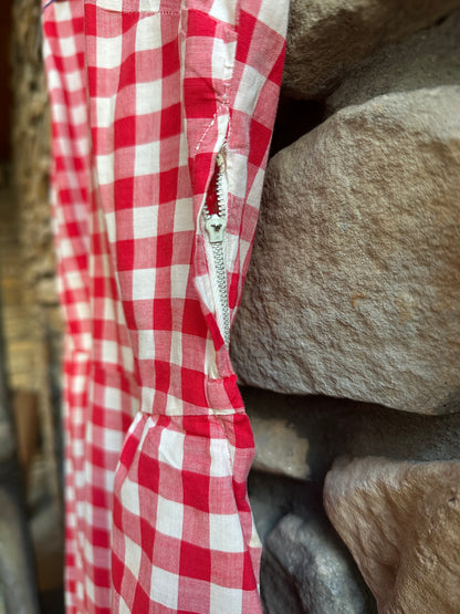 DROPPING SUNDAY: 50’s Handmade Western Gingham Check Dress (XS)