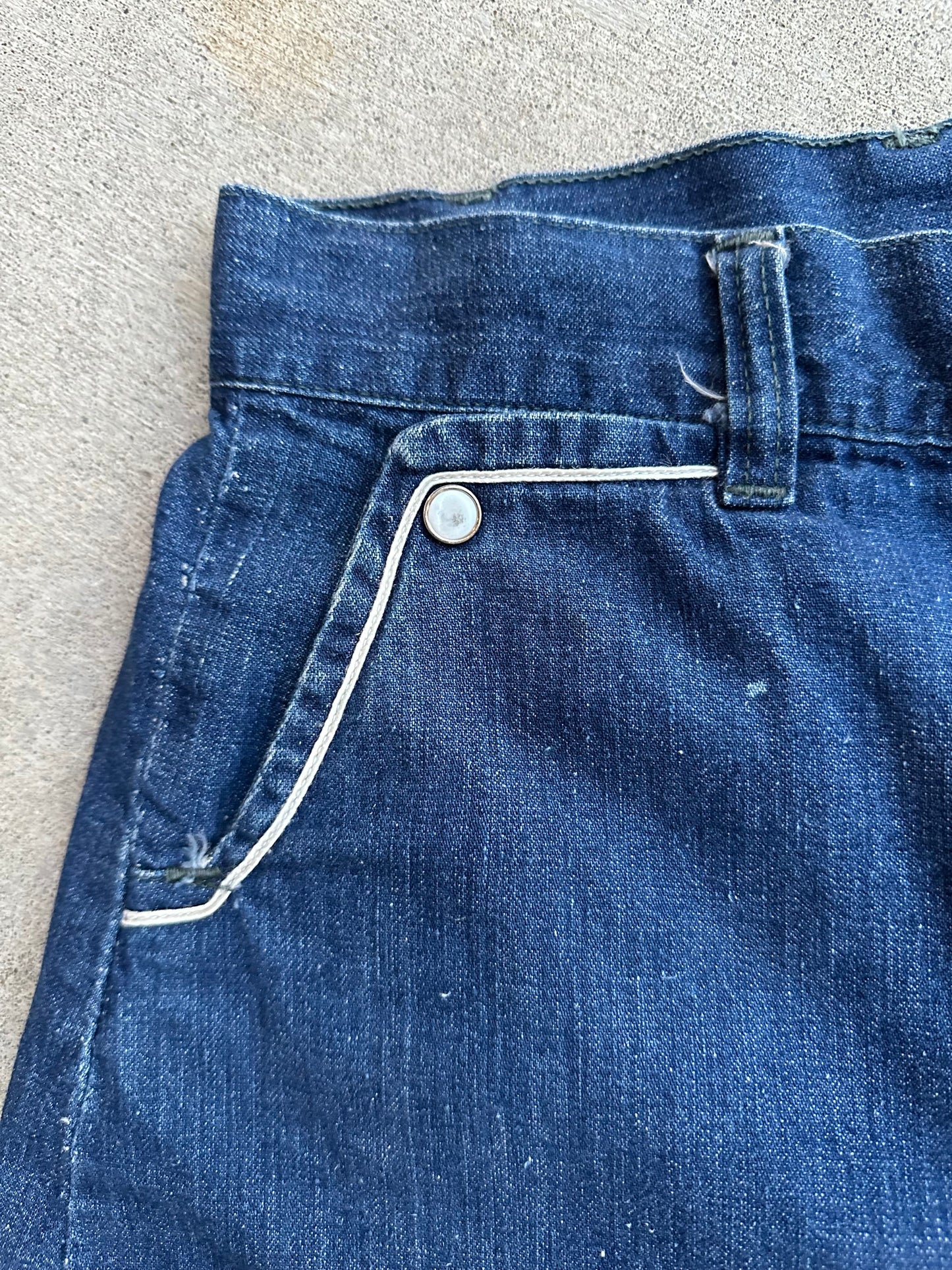 50’s RanchCraft Selvedge Denim Side Zip Shorthorn Pants (Women’s 25)