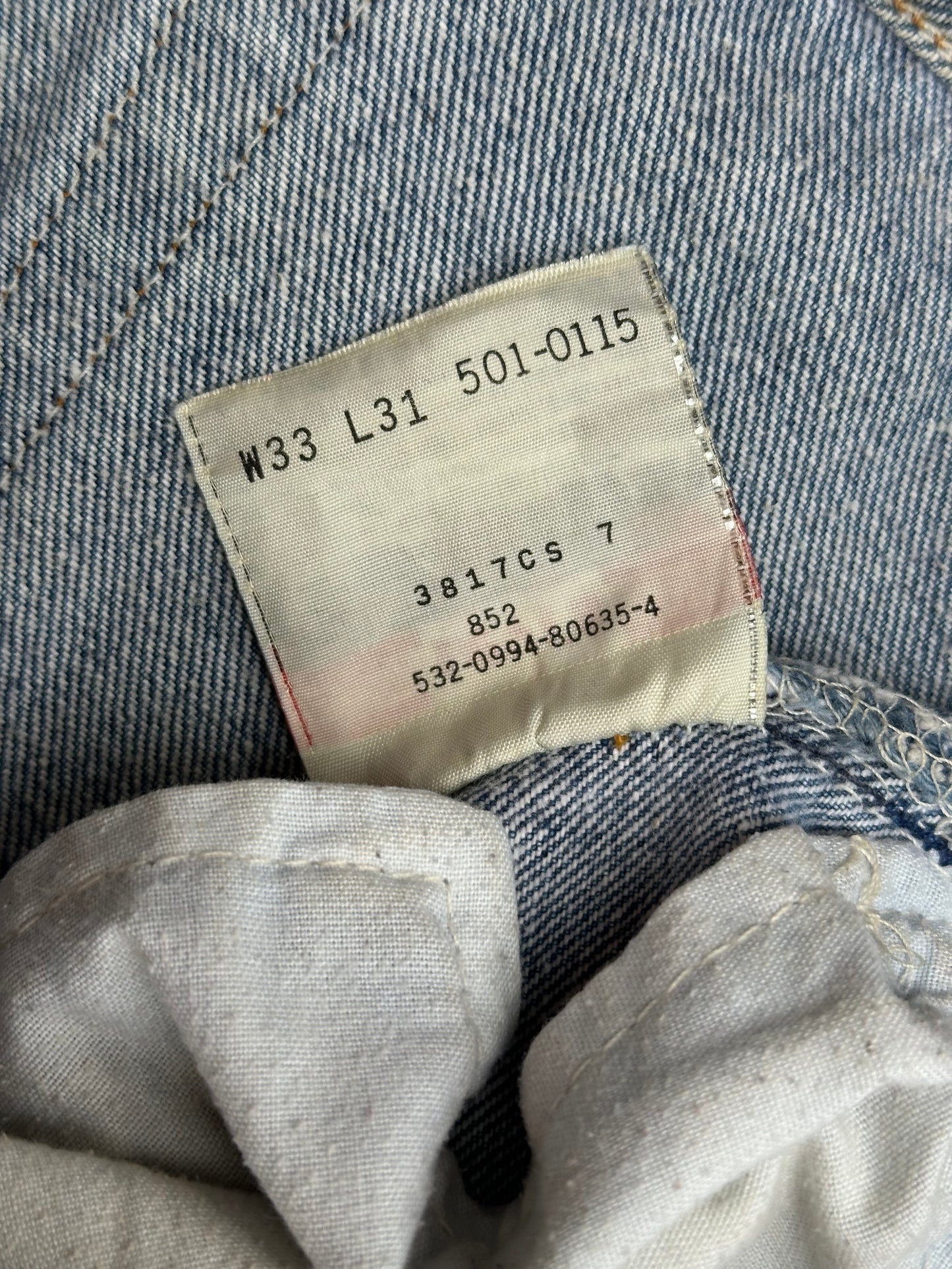 90’s Custom Cowhide Beaded Levi’s 501 Jeans (Modern 29/30)