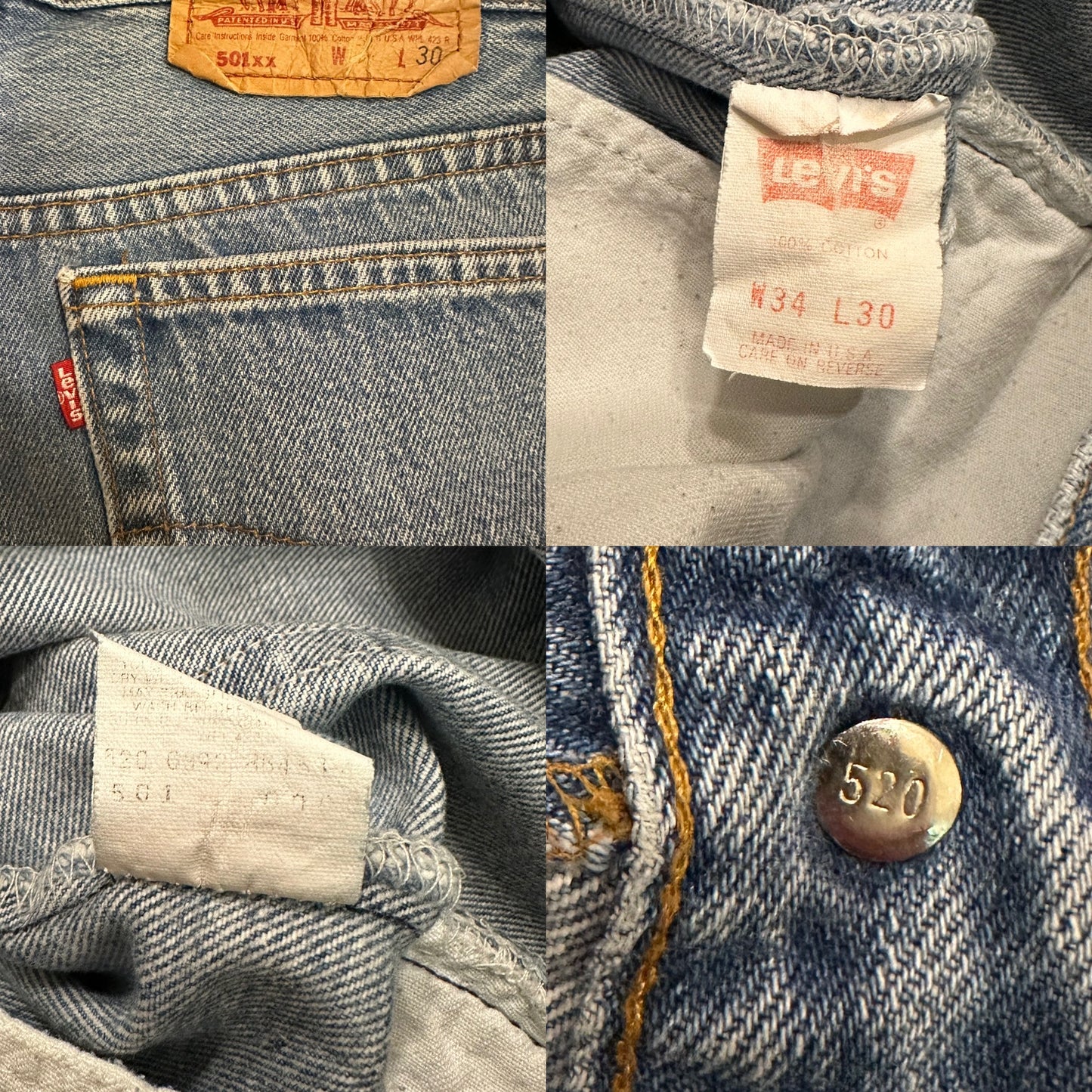 90’s Levi’s 501xx Jeans (32x27 / Modern 10)