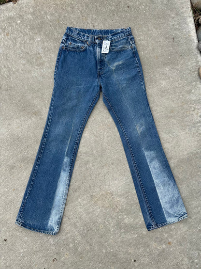 70’s Levi’s 517 Boot Cut #8 USA Jeans w/ Half Leg Fades (Men’s 28x33 / Women’s 26)