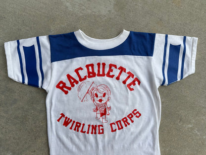 70’s Dodger Sportswear Twirling Corps Single Stitch Baby Tee (Women’s S)