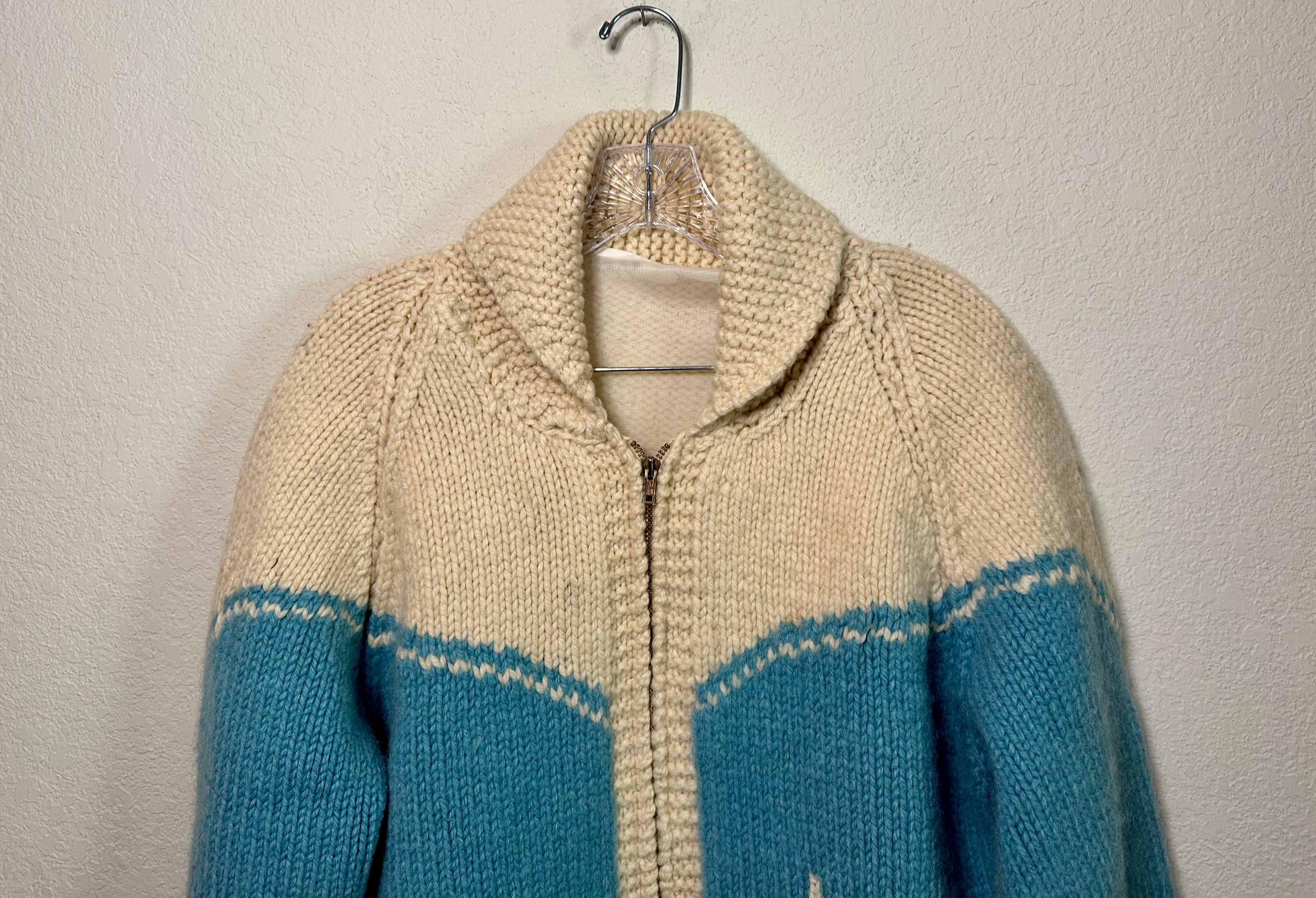50's Cowichan Western Zip-Up Sweater Jacket (Unisex L/XL 50's Cowichan Western Zip-Up Sweater Jacket (Unisex L/XL