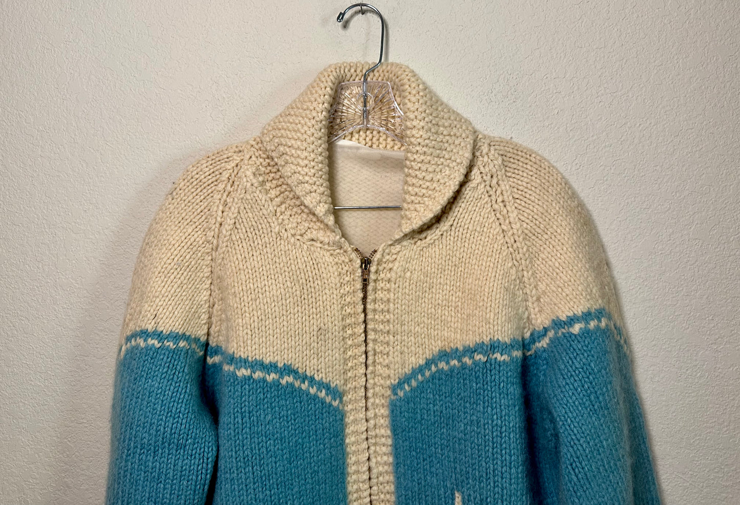 60’s Cowichan Western Zip-Up Sweater Jacket (Unisex L/XL)