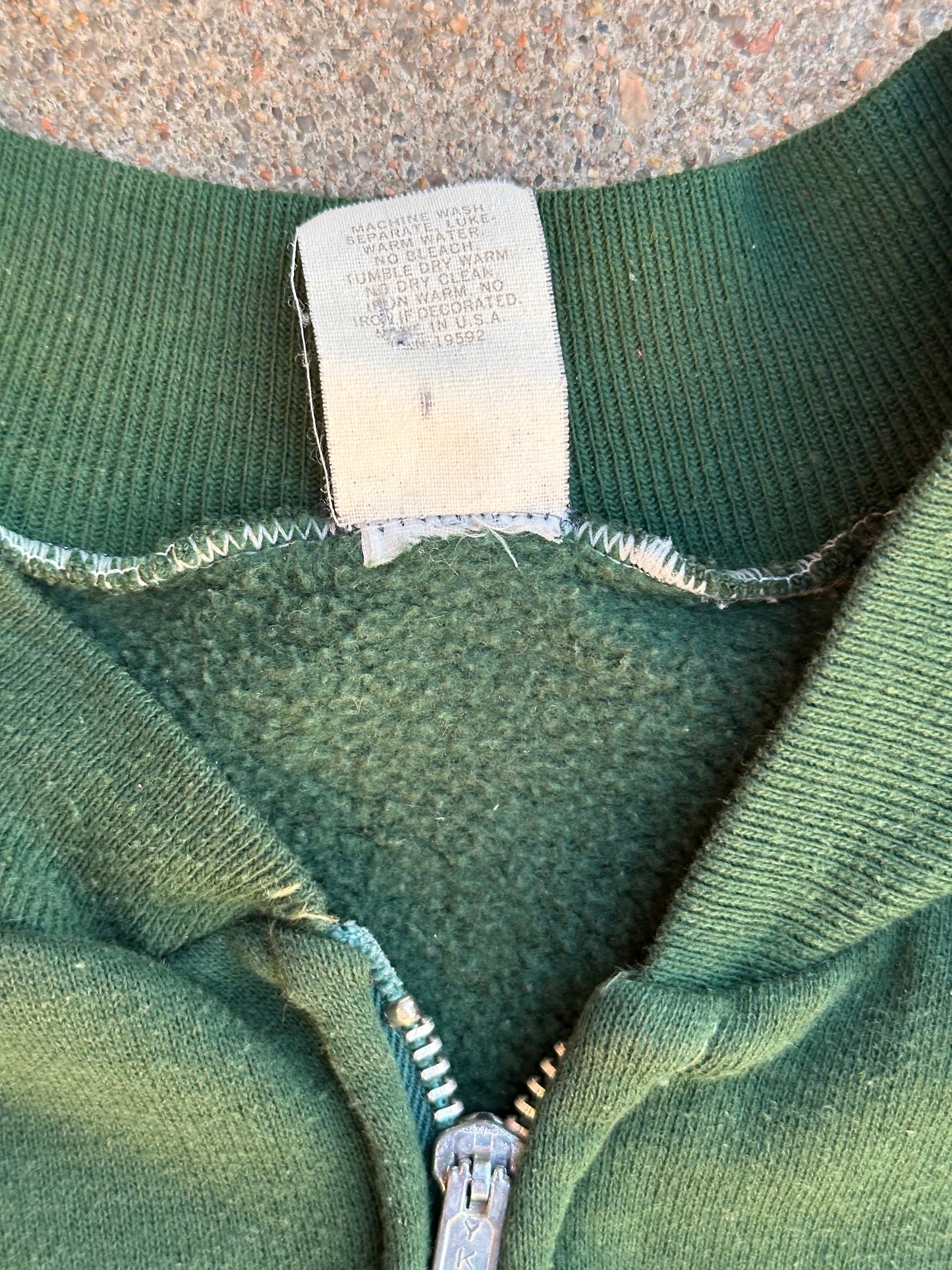 70’s Springfoot Split Crew Zip-Up Sweatshirt (Unisex M)
