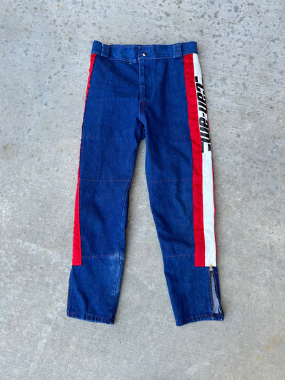 Rare 70’s Handmade Denim Motocross Racing Pants (34x30)
