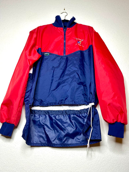 90’s Kansas Jayhawks Half-Zip Windbreaker Jacket (Unisex L/XL)