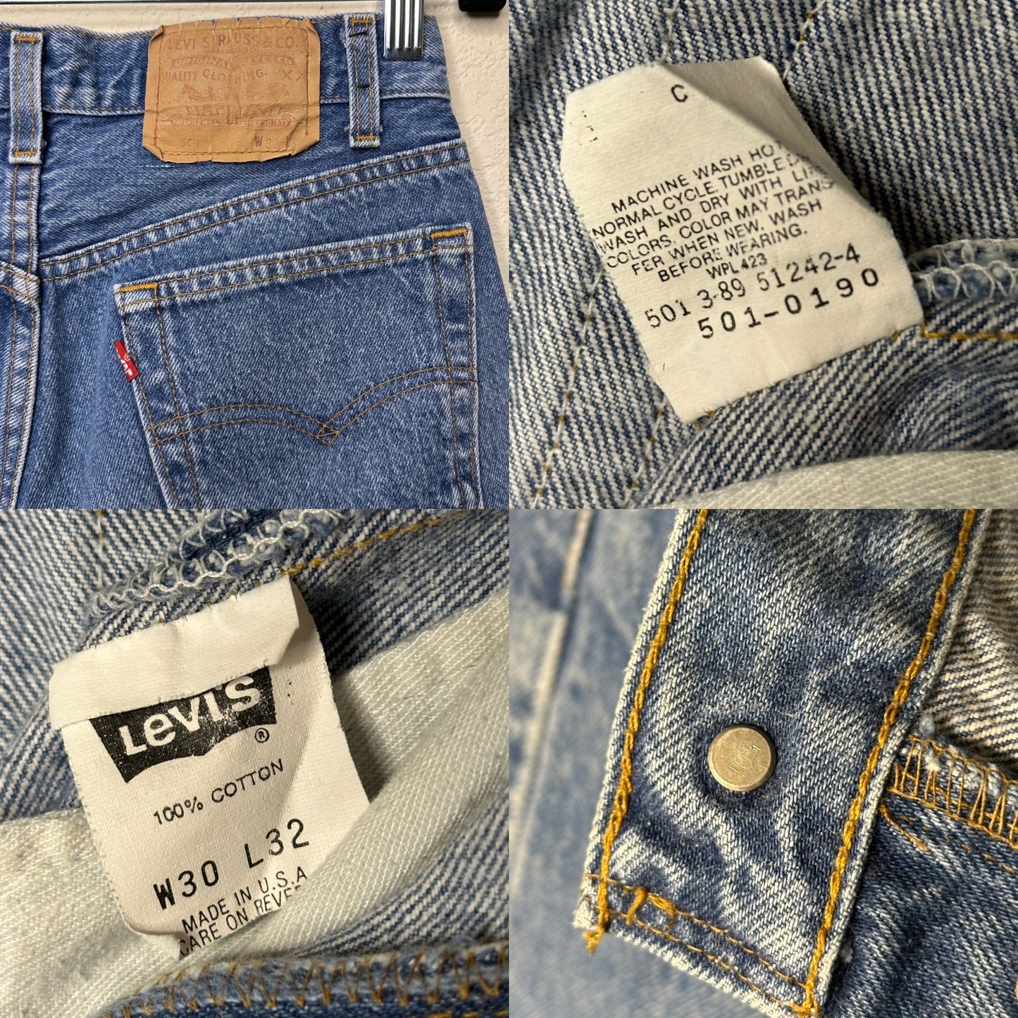 80’s Levi’s 501 USA Jeans (Men’s 29x31 / Women’s 27/28) USA