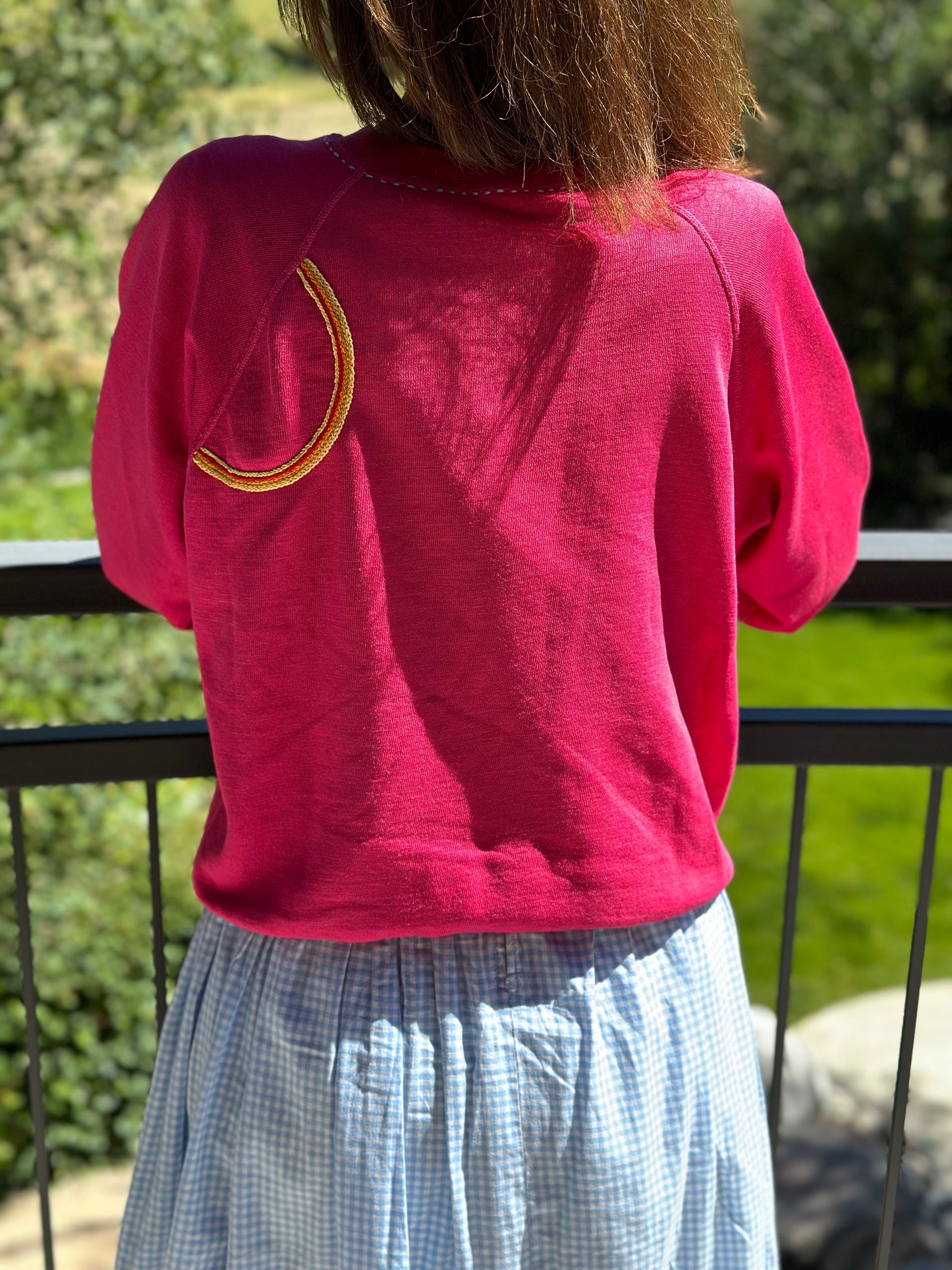 CUSTOM ORDER: Vintage Raglan Hand Embroidered Sweatshirt (Women’s S)