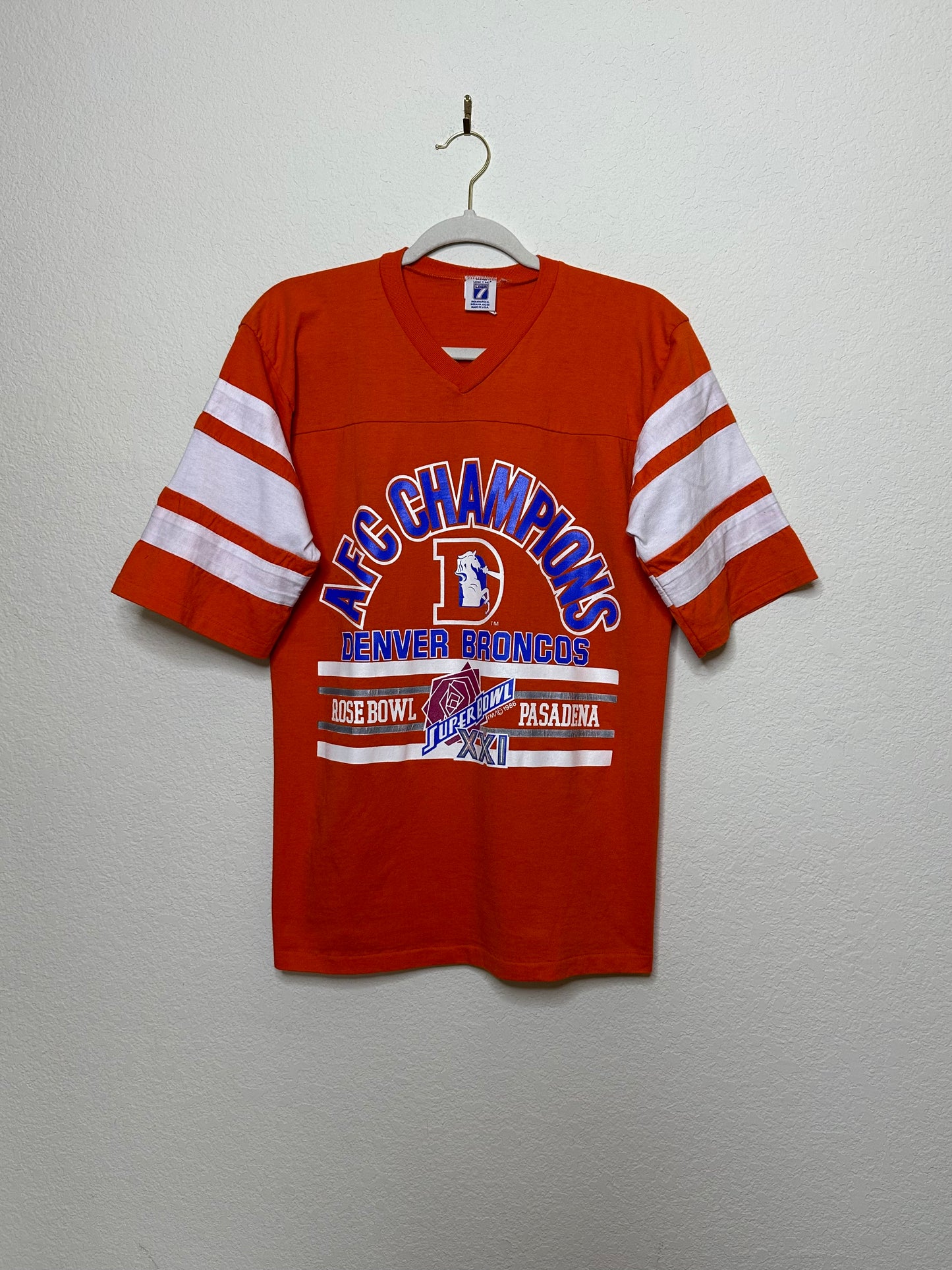 80’s Denver Broncos AFC Champions Jersey Tee (Unisex M)