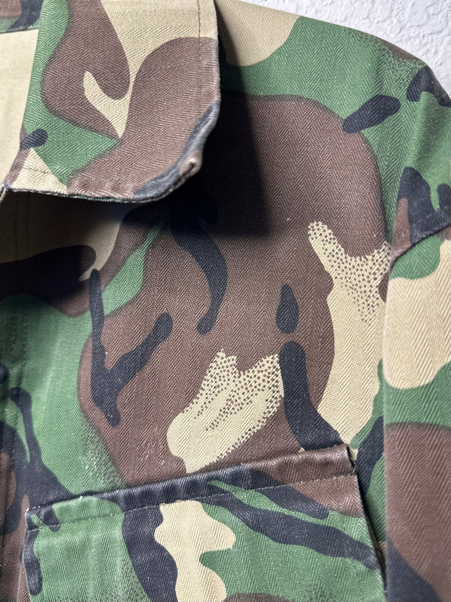 60’s HBT Herringbone Twill Cotton Camo Sporting Field Jacket (Unisex L)