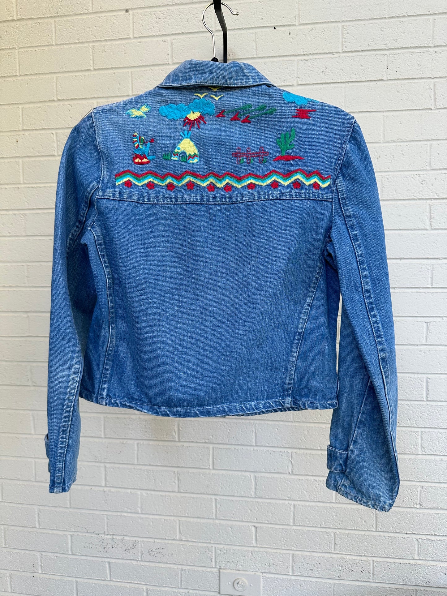 Rare 70’s Native Embroidered Denim Jacket (Women’s S)