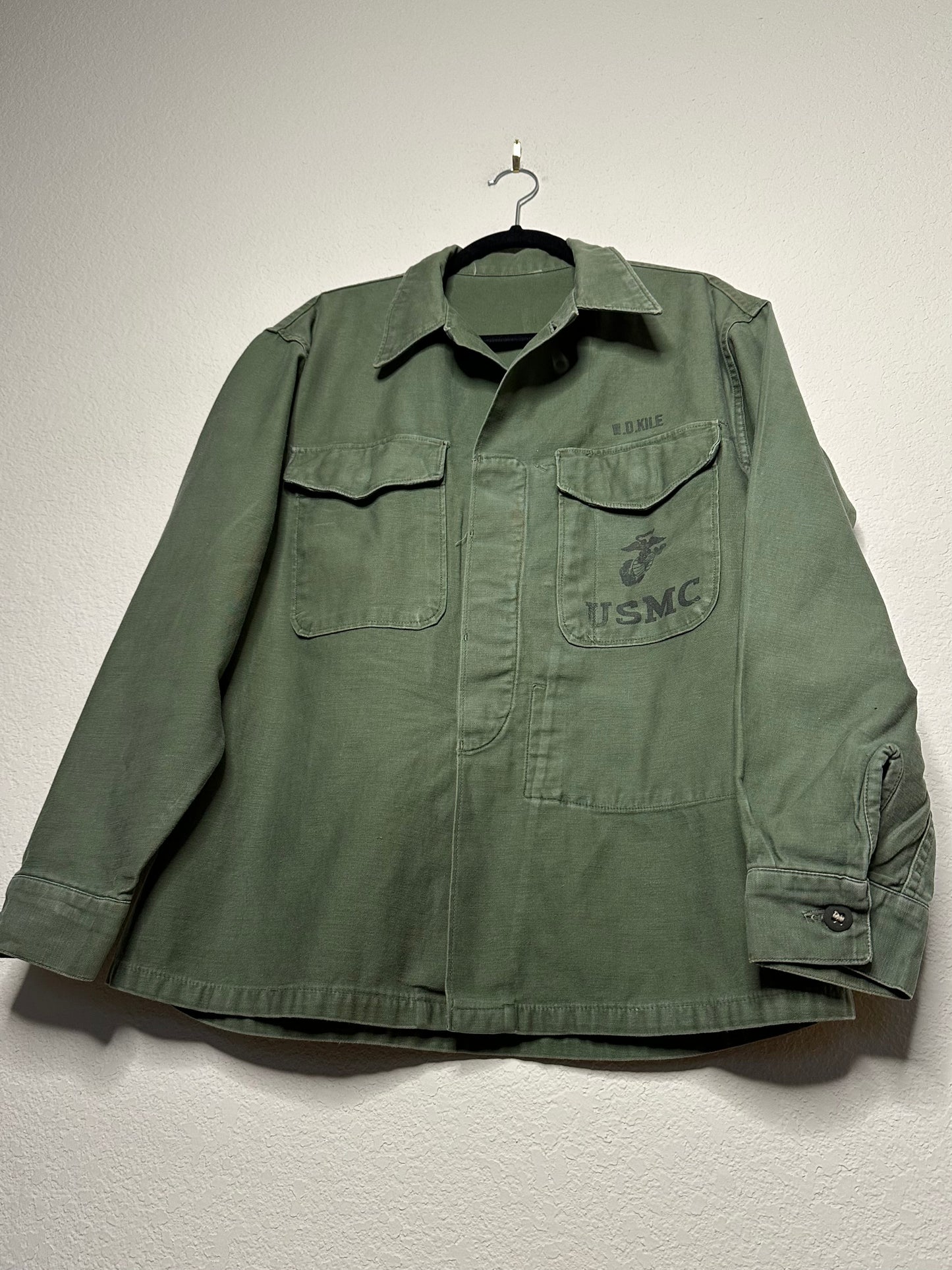 50’s Military P56 Cotton Sateen Utility Shirt OG107 (Unisex M)
