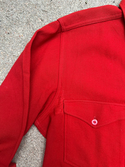50’s Pendleton Wool Solid Red Western Shirt (Unisex L)