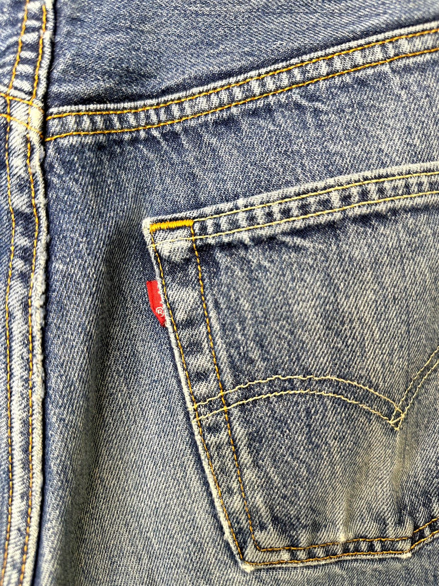 60’s Model - 90’s Vintage LEVI’S Big E 501 Redline Selvedge Jeans USA (33x31.5)