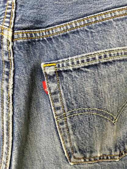 60’s Model - 90’s Vintage LEVI’S Big E 501 Redline Selvedge Jeans USA (33x31.5)