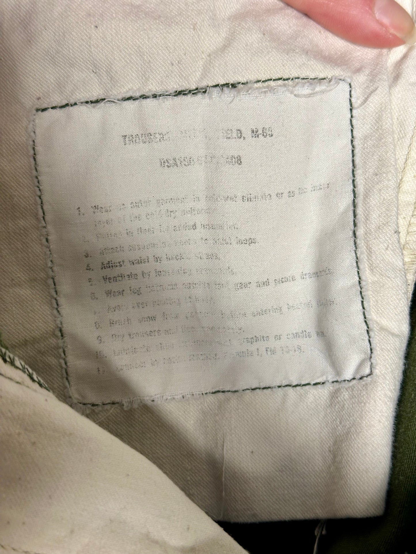 60’s Military M65 Cotton OG Cargo Field Pants (Unisex S)