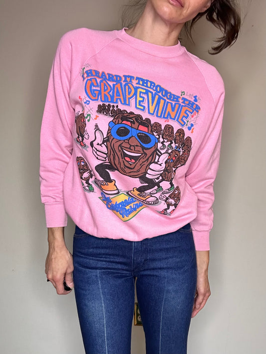 80’s The California Raisins Raglan Sweatshirt (Unisex S/M)