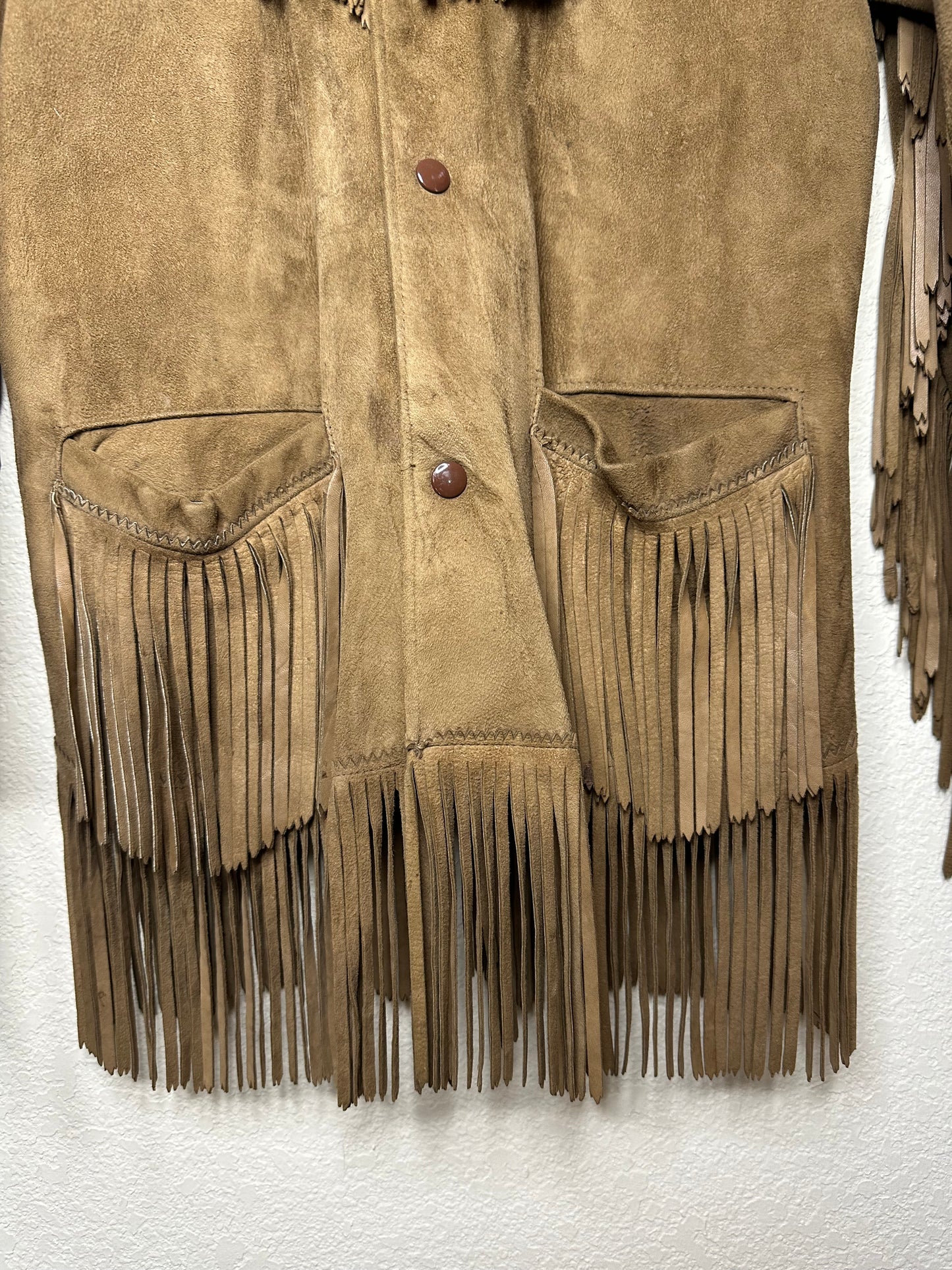 60’s K-Bar-Z Ranchwear Suede Western Fringe Jacket (Unisex S)