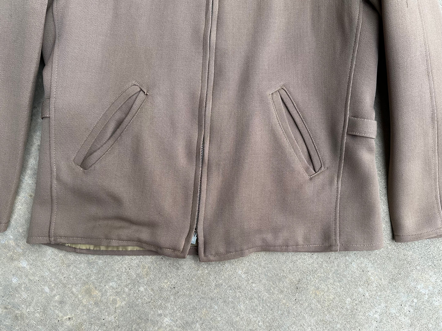 RARE 40’s Wool Gabardine Western Raglan Zip-Up Jacket (Unisex S)