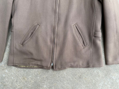 RARE 40’s Wool Gabardine Western Raglan Zip-Up Jacket (Unisex S)