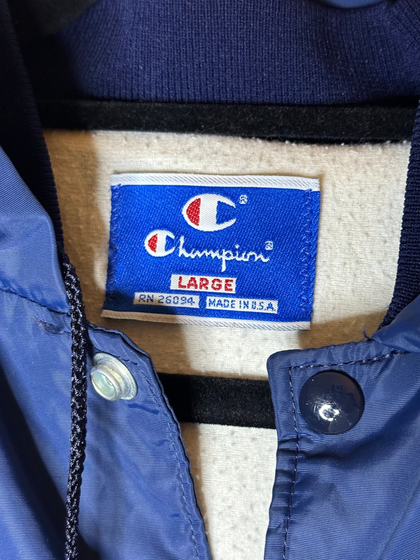 80’s CHAMPION Hooded Insulated Bomber Jacket (Unisex L)