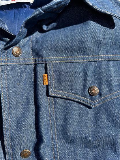 Rare 70’s Ski Levi’s Orange Tab Denim Goose Down Puffer Vest (Unisex M)