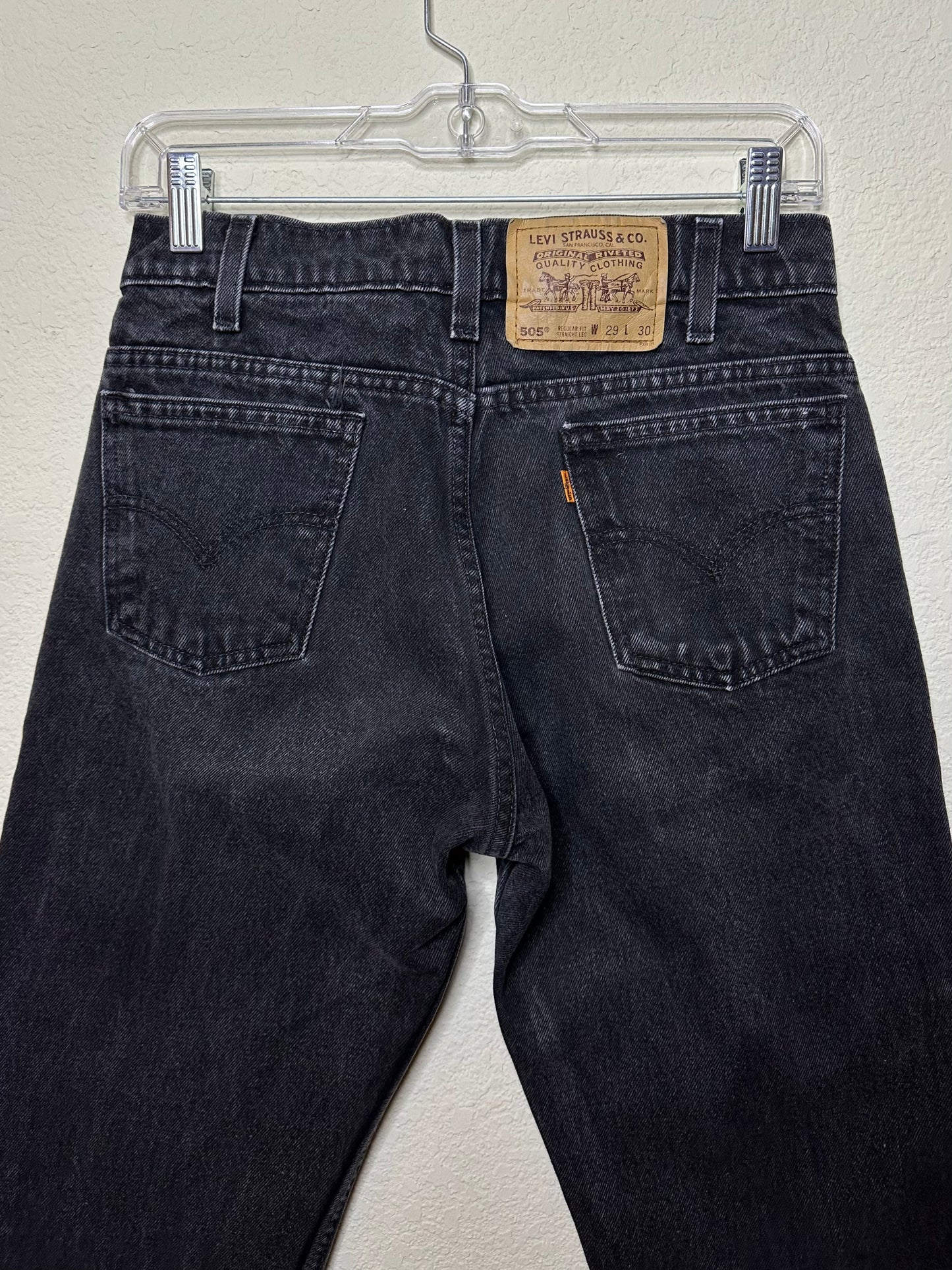 90’s Levi’s Black 505 Orange Tab Jeans (Modern 2/4)