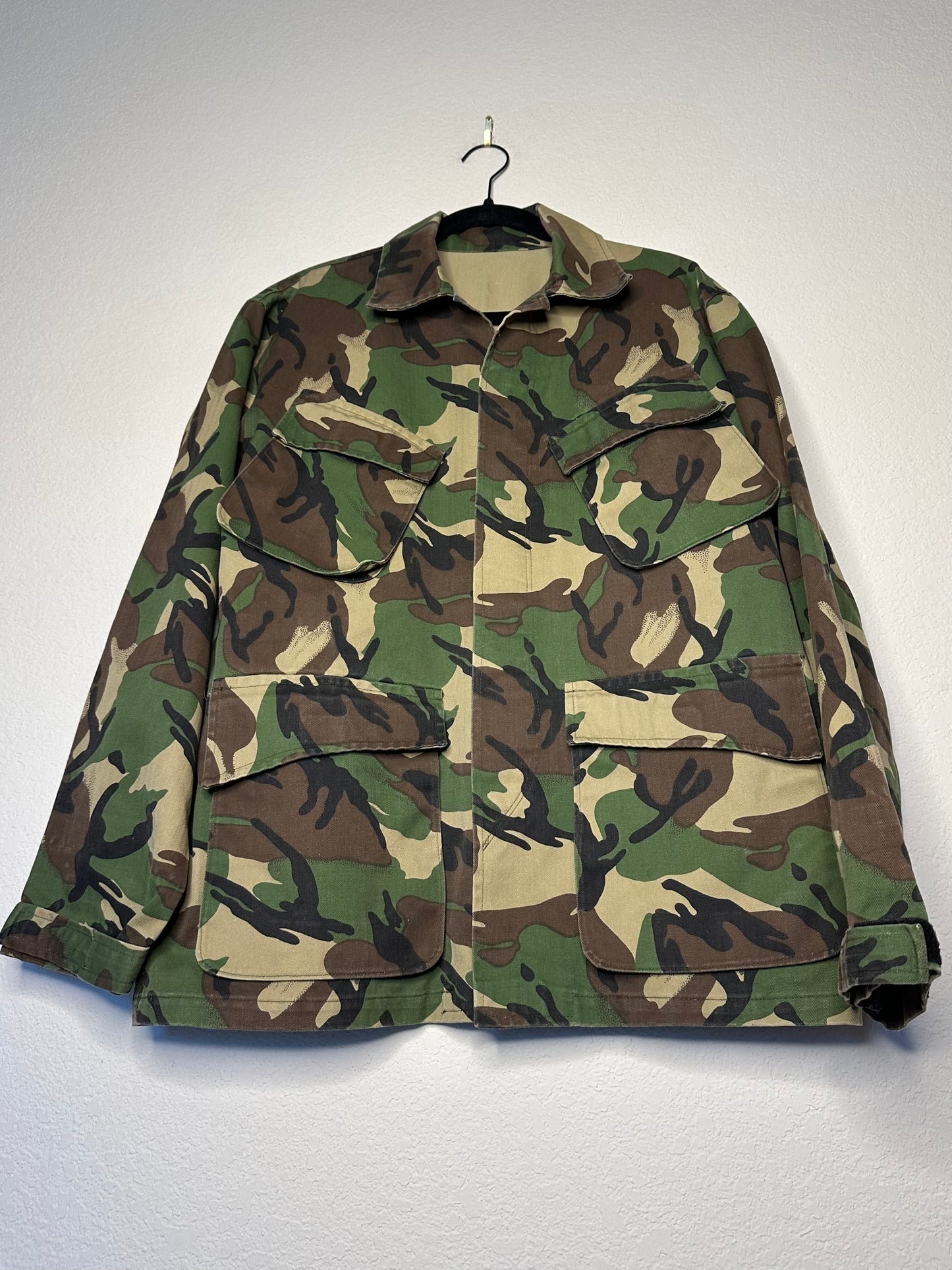 60’s HBT Herringbone Twill Cotton Camo Sporting Field Jacket (Unisex L)