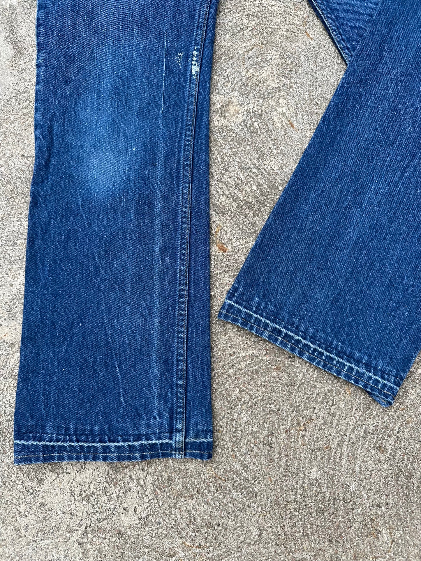 80’s Levi’s 517 Orange Tab Leather Back Patch USA Crop Jeans (Men’s 30x28.5 / Women’s 28)