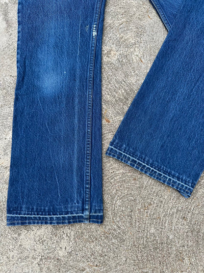 80’s Levi’s 517 Orange Tab Leather Back Patch USA Crop Jeans (Men’s 30x28.5 / Women’s 28)
